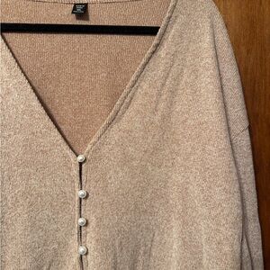 Women’s Plus Size Cardigan Light Brown - Size 4X